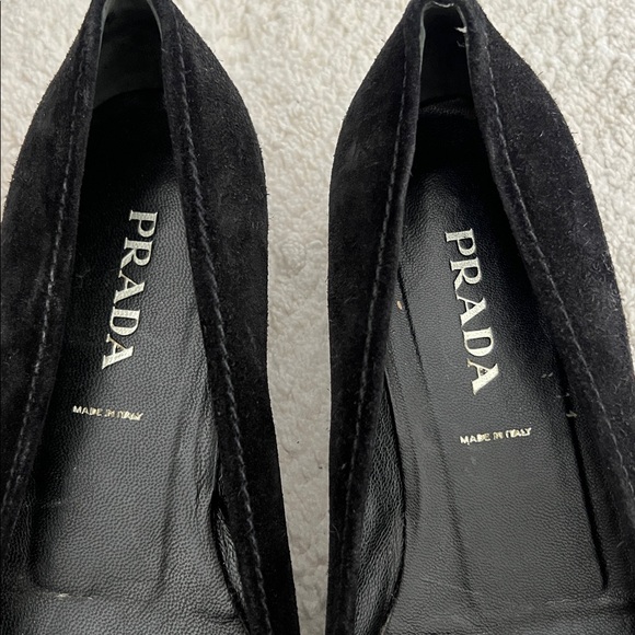 Prada Women's Black Suede Loafers - Picture 3 of 6